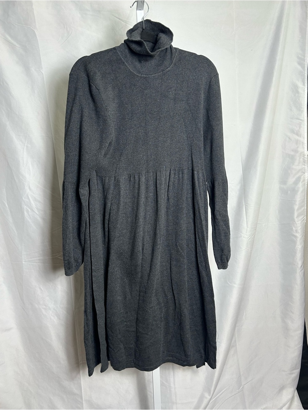 Spense Charcoal Turtleneck Long Sleeve Dress